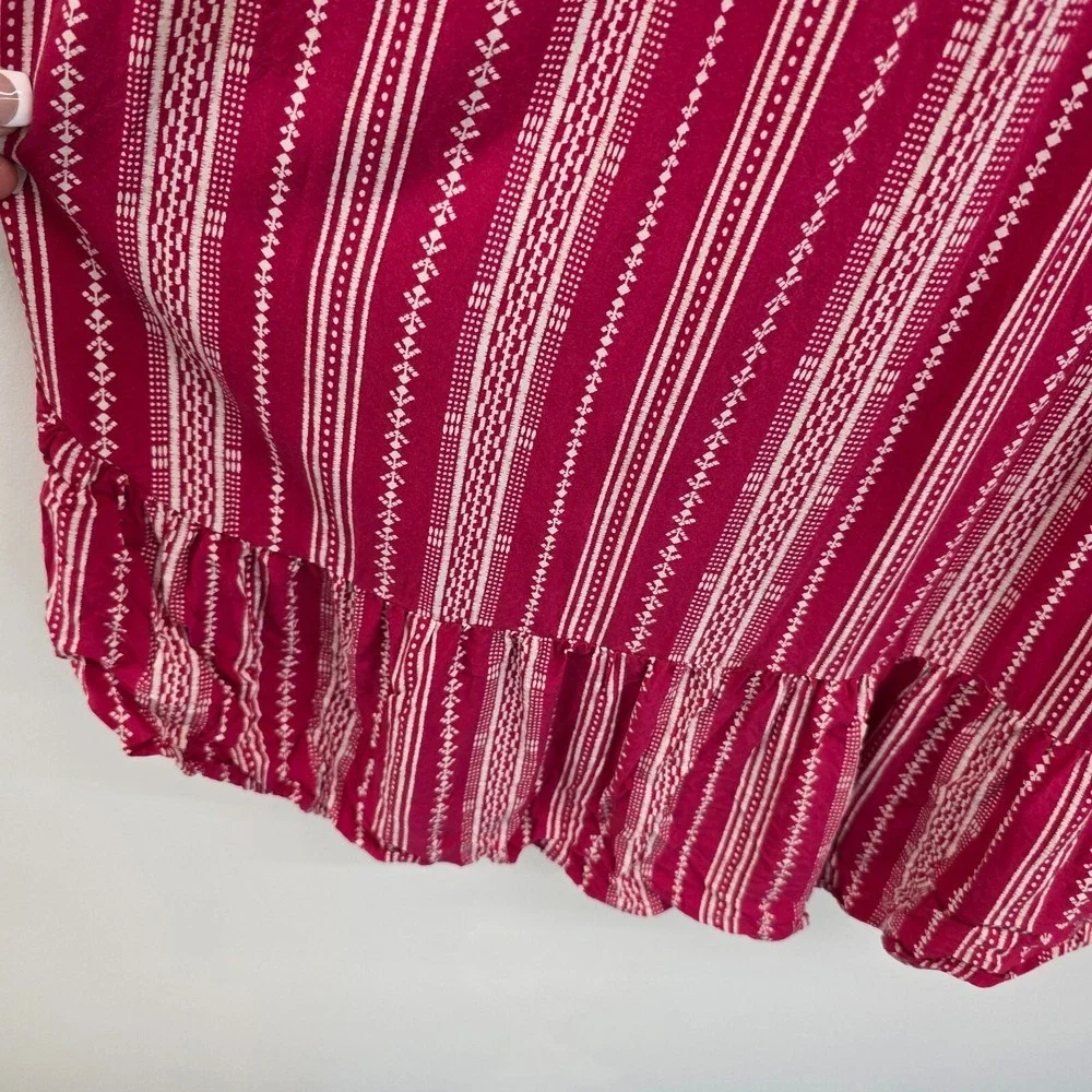 Old Navy Tulip-Hem‎ Dress Girls XL (14) Red Stripe Sleeveless Halter Neck Summer